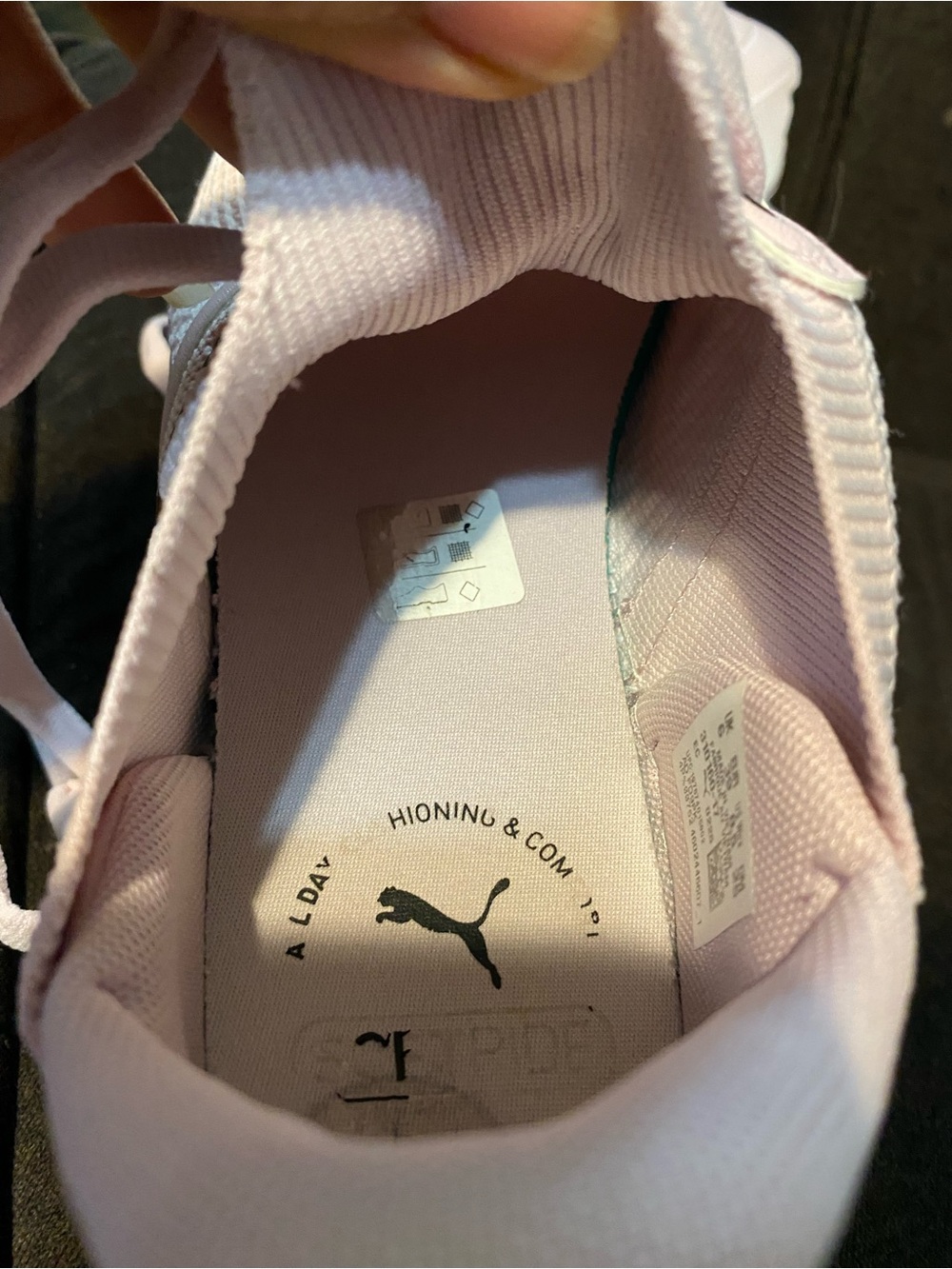 Puma Women's Light Pink Mesh Lace-Up Sneakers - Picture 14 of 16